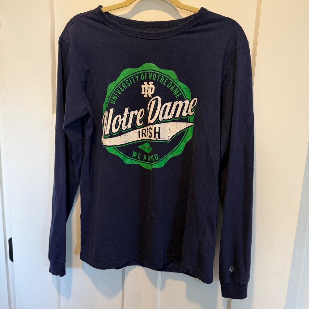 University of Notre Dame Irish Long Sleeve‎ T Shirt Size M Ulta Gracia Apparel